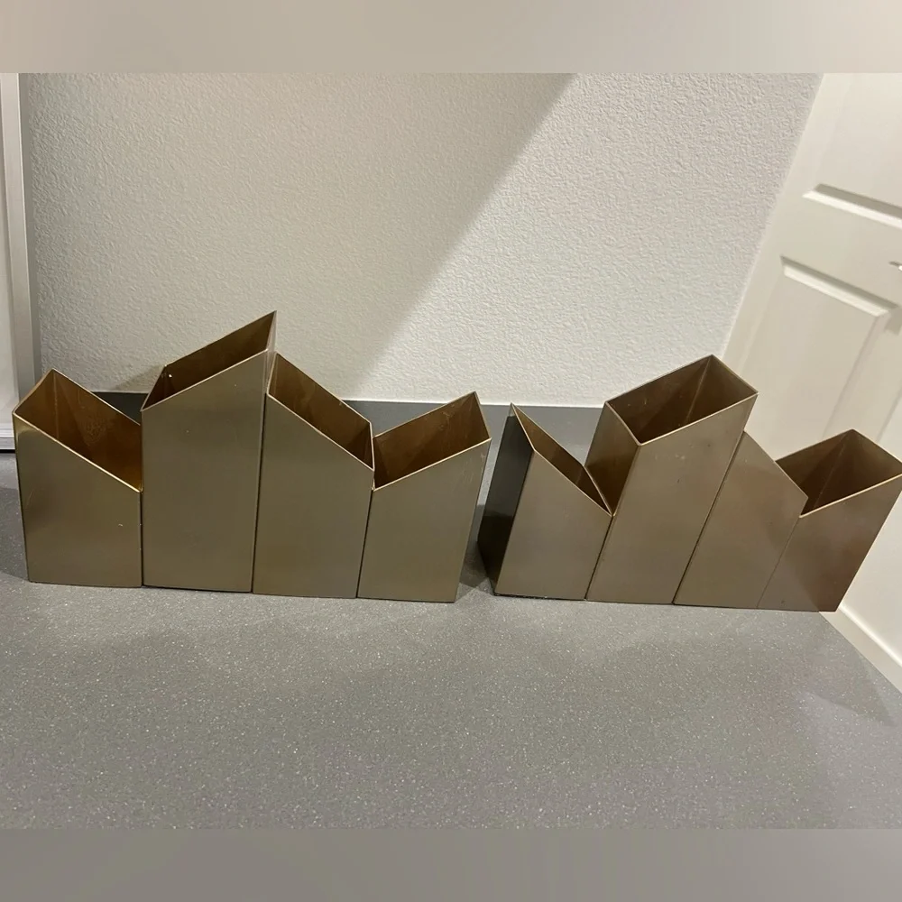 Nate Berkus brass desk top organizer